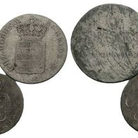 Altdeutschland Silber 3 Kleinmünzen 2 Grote und 6 Grote Oldenburg s. Scan
