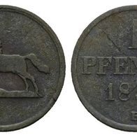 Altdeutschland Kleinmünze Braunschweig-Wolfenbüttel 1 Pfennig 1851 B springendes Ross
