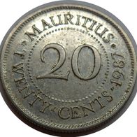 Mauritius 20 Cents 1987 ## D