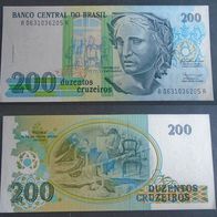 Banknote Brasilien: 200 Cruzados 1987 - Bankfrisch