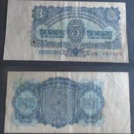 Banknote Tschecheslowakei: 3 Korun 1961