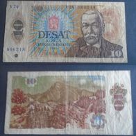 Banknote Tschecheslowakei: 10 Korun 1986