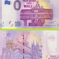 0 Euro Schein Rede am Brandenburger Tor - 12. Juni 1987 XEMZ 2020-35 Nr 562