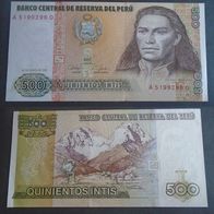 Banknote Peru: 500 Intis 1987 - Bankfrisch