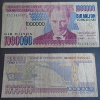 Banknote Türkei: 1000000 Lira 1996