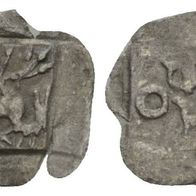Mittelalter Deutschland Silber Kleinmünze Pfennig 0,23 g., anonyme Gepräge um 1315