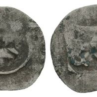 Mittelalter Deutschland Silber Kleinmünze Pfennig 0,34 g., anonyme Gepräge o.J.