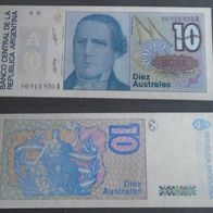 Banknote Argentinieni: 10 Austral 1985 Bankfrisch