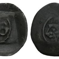 Mittelalter Deutschland Silber Augsburg Pfennig 0,53 g., anonyme Gepräge o.J.