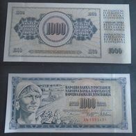 Banknote Jugoslawien: 1000 Dinara 1978 - Bankfrisch