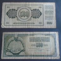 Banknote Jugoslawien: 500 Dinara 1978