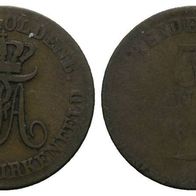 Altdeutschland Kleinmünze Oldenburg 3 Pfennig 1848 s. Scan