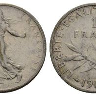 Frankreich Kleinmünze 1 Franc 1913 Säeerin s. Original-Scan