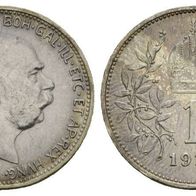 Österreich Silber 1 Krone 1915 Kaiser Franz Joseph I., Original-Scan