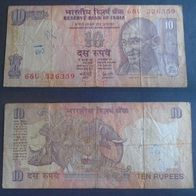 Banknote Indien: 10 Rupien 2005