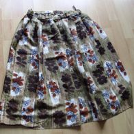 Rock braun beige bunt Muster Blumen 38/ 40 passend