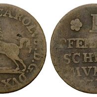 Altdeutschland Silber Kleinmünze Braunschweig 1 Pfennig 1739 Karl / Ross s. Scan