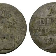 Altdeutschland Silber 2 Kleinmünzen Hannover 1/24 Taler 1835 / 1836 Wappen / Ross