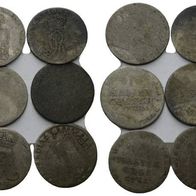6 Kleinmünzen Hannover 1/24 Taler etc siehe Original-Scan