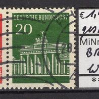 BRD / Bund 1967 Brandenburger Tor Zusammendruck W 25 gestempelt aus H-Bl. 17 + MHB 12