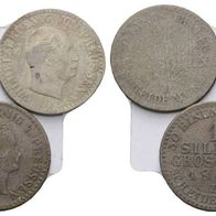 Altdeutschland 3 Kleinmünzen Brandenburg-Preußen Silbergroschen 3 Stück s. Scan