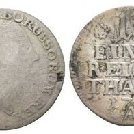 Altdeutschland 2 Kleinmünzen Brandenburg-Preußen 1/12 Taler 1766 B. s. Scan
