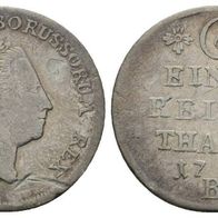 Altdeutschland Silber Brandenburg-Preußen 1/6 Taler 1764 B Friedrich II. s. Scan