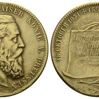 Altdeutschland Preußen Medaille Friedrich III. 39,10 mm, 17,48 gramm, s. Scan