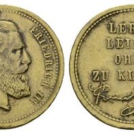 Altdeutschland Preußen Medaille Friedrich III. 22,23 mm, 3,16 g., s. Scan