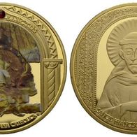 Deutschland Cu-Medaille 2014 mit Goldauflage PP. 40 mm, 32 g. Franziskus