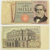 Italien 1000 Lire 1969 / Pick.101 - Fast Kassenfrisch / AU