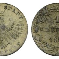 Altdeutschland Kleinmünze Frankfurt-Stadt 1 Kreuzer 1853 s. Scan