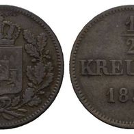 Altdeutschland Bayern Kleinmünze 1/2 Kreuzer 1854 s. Scan