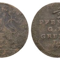 Altdeutschland Kleinmünze 1/2 Pfennig Reuss 1775, s. Scan, schöne Erhaltung