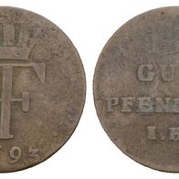 Altdeutschland Kleinmünze 3 gute Pfennig 1793 AF s. Scan, schöne Erhaltung