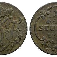 Altdeutschland Kleinmünze 1/4 Stuber 1766 I.K. s. Scan, schöne Erhaltung