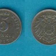 Deutsches Reich 5 Pfennig 1917 A mit Wuls unter 1917 RAR