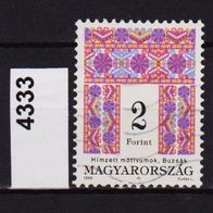 Un243 - Ungarn Mi. Nr. 4325 + 4333 + 4334 Folkloremarken o <
