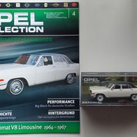 Opel Diplomat V8 Limousine 1964-1967, Modellauto aus der Opel Collection mit Heft