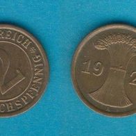 2 Reichspfennig 1924 A