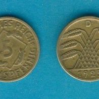 5 Reichspfennig 1925 D