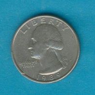 USA 25 Cent 1989 P