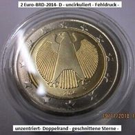 2 Euro 2014 - D - Fehlprägung - Bankfrisch - s. Bild(er) -