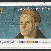 Privatpost, LMF, 550 Jahre Jakob Fugger, Wertstufe: 0,75 Euro, gebraucht