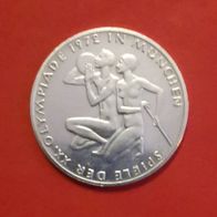 10 DM ark von Sportlergruppe Olympia München 1972, Prägestätte F, 625er Silber
