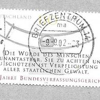 BRD Sondermarke " 50 Jahre Bundesverfassungsgericht " Michelnr. 2214 o
