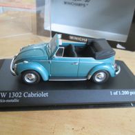 Volkswagen 1302 Cabriolet 1972 Turquoise Metallic 1:43 Minichamps *