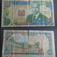 Banknote Kenia: 10 Shilling 1989