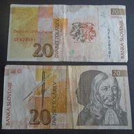 Banknote Slowenien: 20 Tolarjev 1992