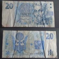 Banknote Tschecheslowakei: 20 Korun 1994
